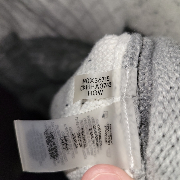 Calvin Klein Women’s Cowl Neck Grey And White Mixed Design Sweater, Size M - Picture 4 of 6